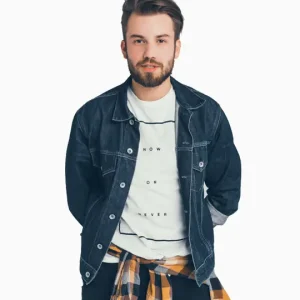 grey and black check shirt